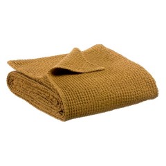 RECYCLED COTON BED THROW CARAMEL 260 